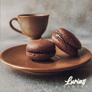 Chocolate macarons in Denver Colorado Bakery - Lurias bakery